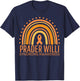 Prader Willi Syndrome Awareness Month Rainbow Orange Ribbon T-Shirt - T-Shirt | Navy
