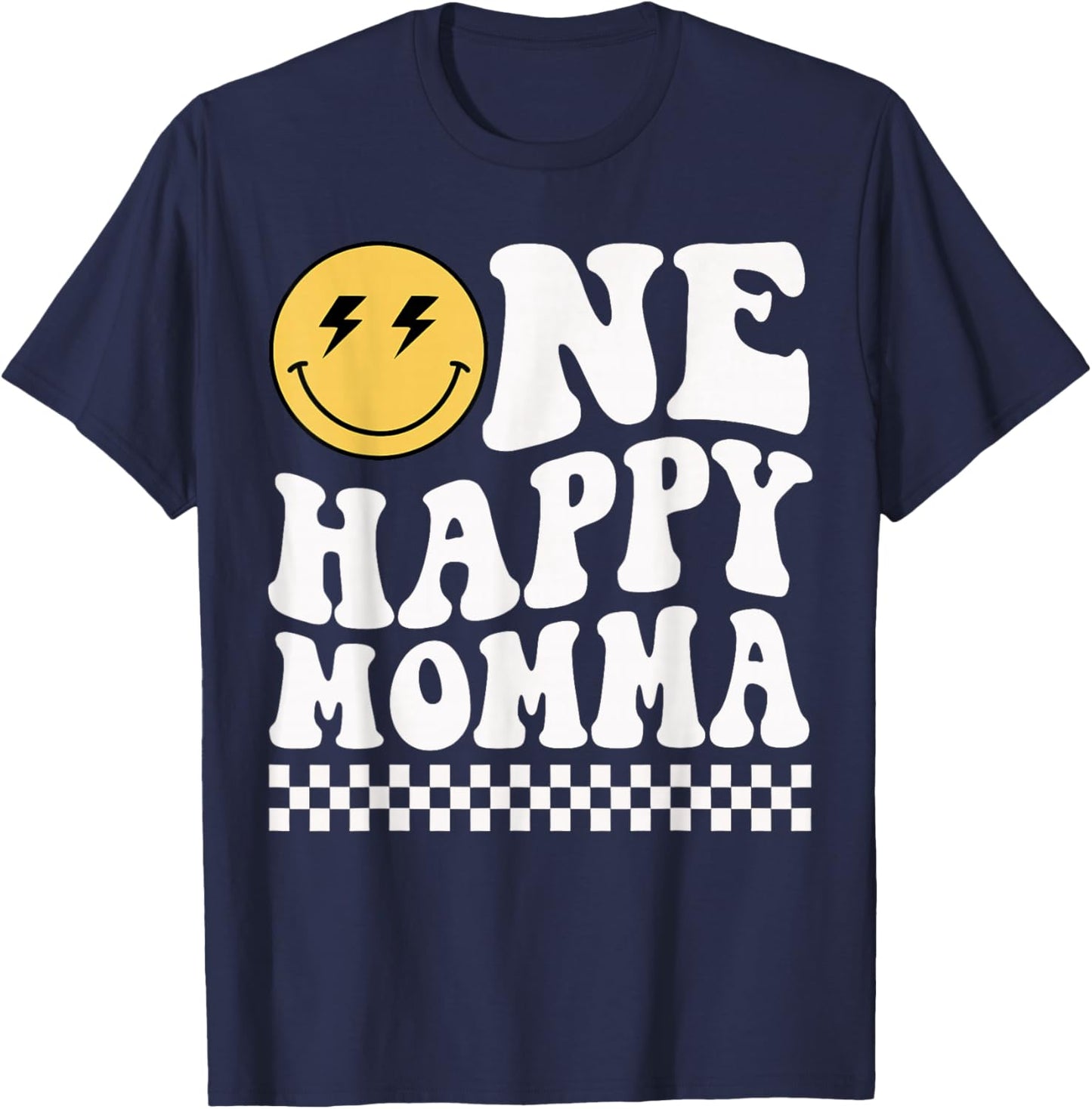 One Happy Dude Momma 1st Birthday Family Matching T-Shirt - T-Shirt | Navy