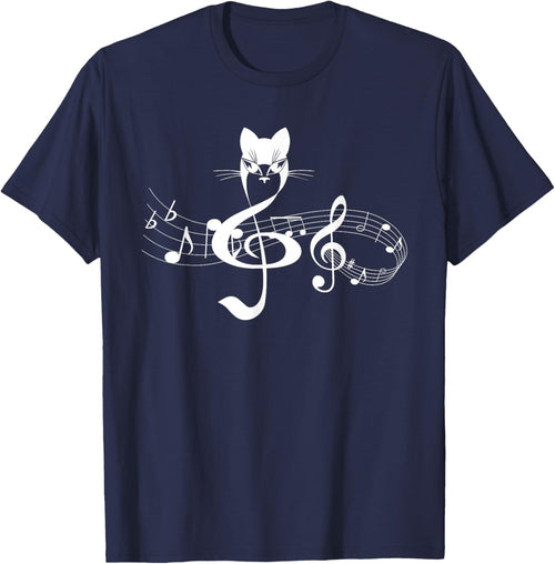 Music & Cats Lover Treble Clef Funny Cat Music Notes