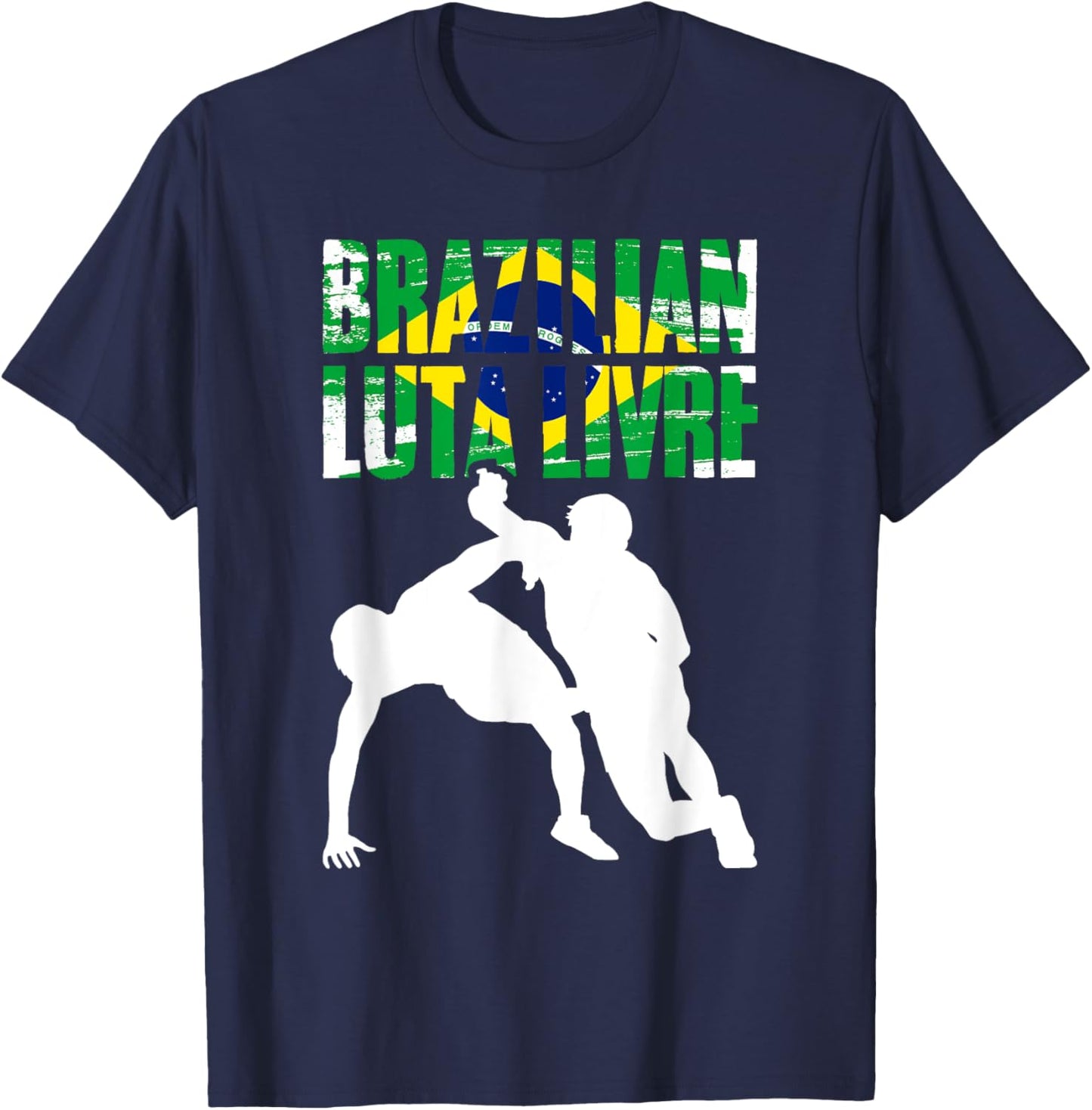 Luta Livre Awesome Brazilian Martial Arts Freestsyle Fighter T-Shirt - T-Shirt | Navy