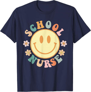 Funny School Nurse Graphic Tops Back To School T-Shirt - T-Shirt | Navy