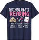 Rock Paper Scissors Vintage Nothing Beats Reading Hand Game T-Shirt - T-Shirt | Navy