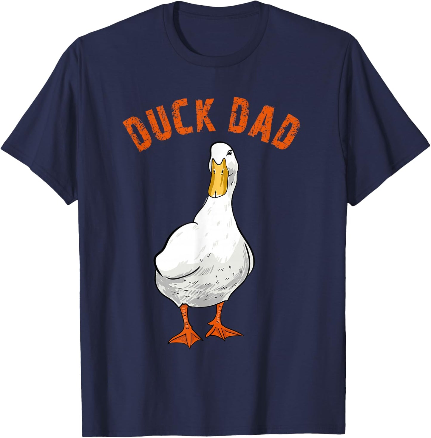 Cute Duck Dad Lover Illustration Gift Duck Owner Gifts T-Shirt - T-Shirt | Navy