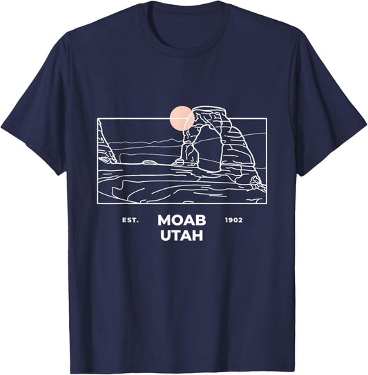 Moab City Utah Arches National Park Delicate Arch Souvenir T-Shirt - T-Shirt | Navy