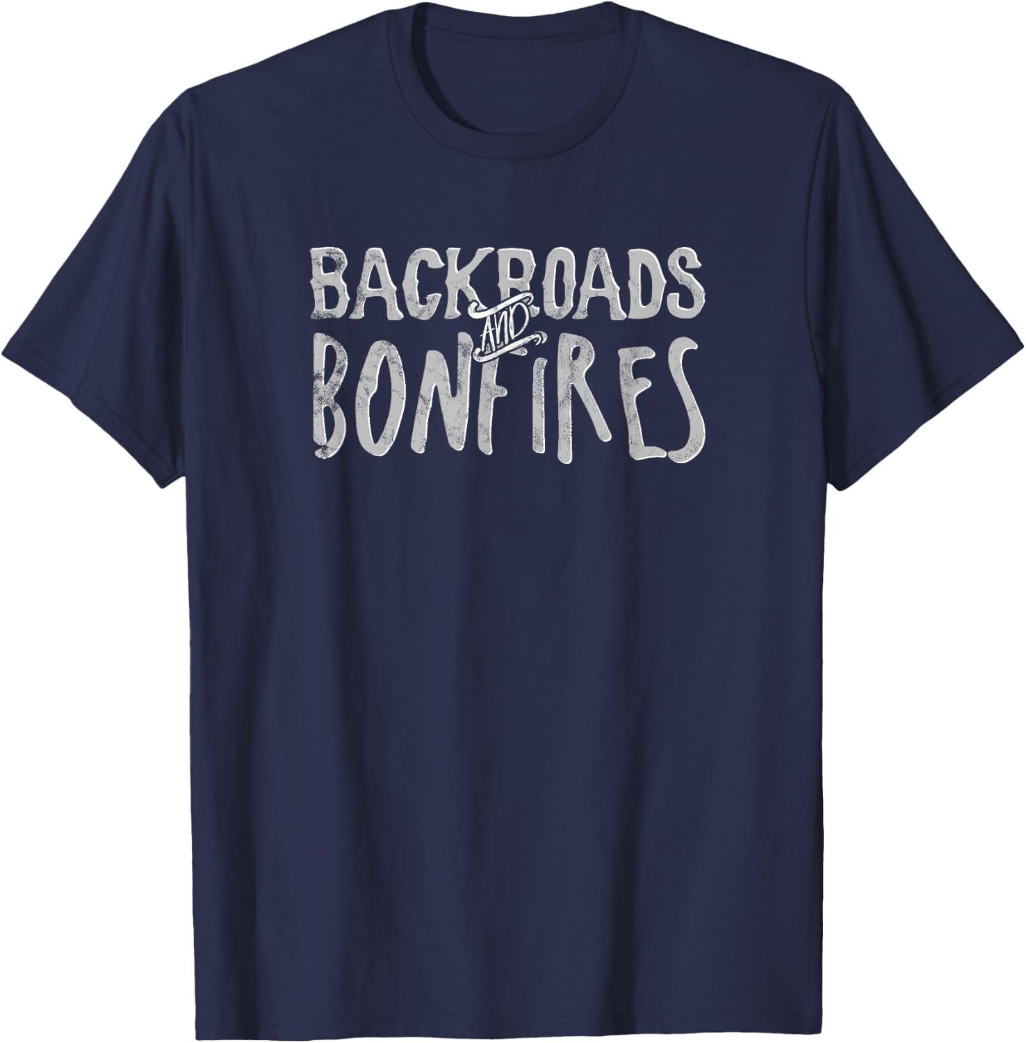 Backroads and Bonfires Light T-Shirt - T-Shirt | Navy