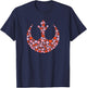 Star Wars Valentine's Day Rebel Alliance Symbol Logo Hearts T-Shirt - T-Shirt | Navy