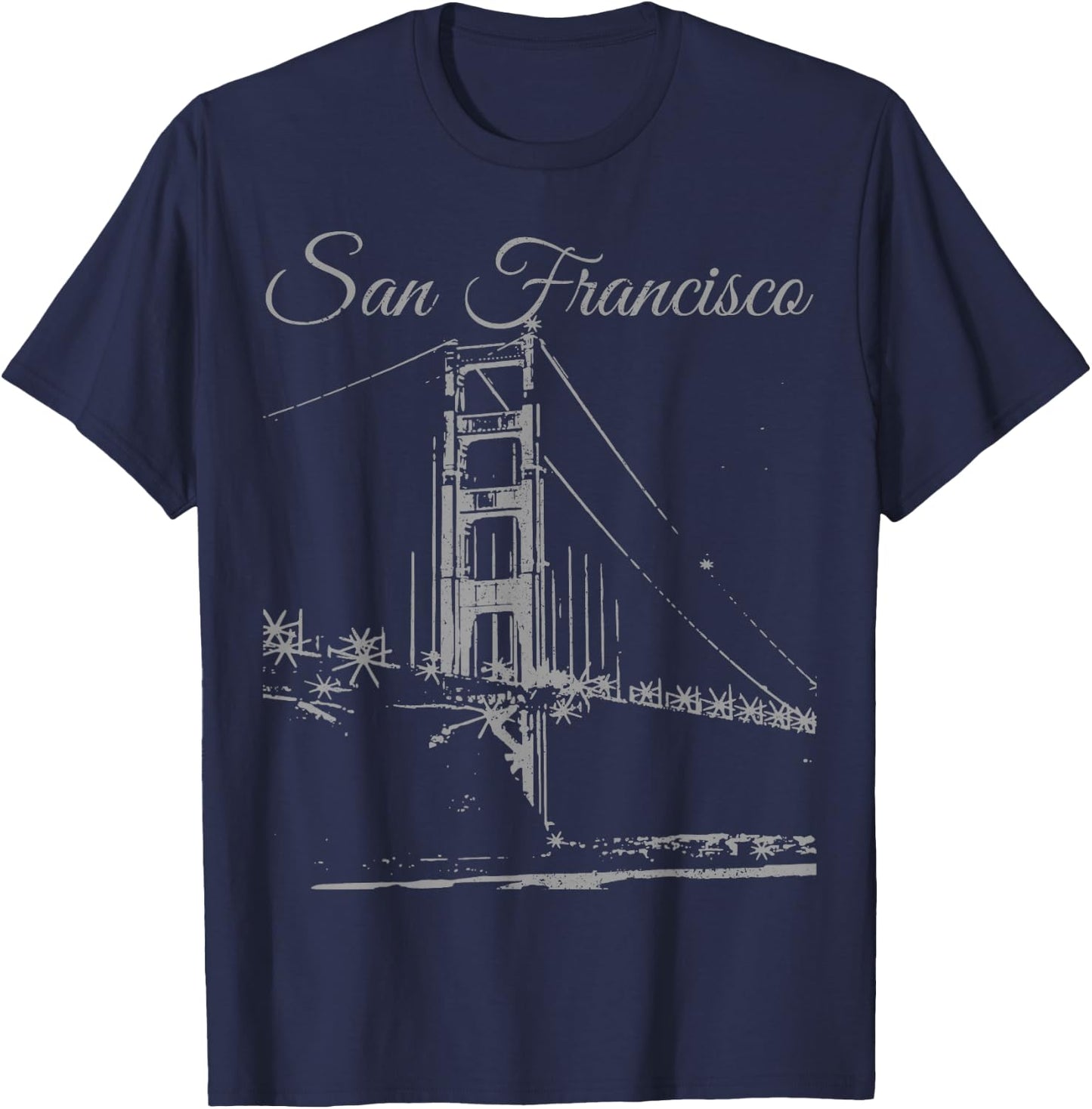 San Francisco Golden Gate Bridge California USA Souvenir T-Shirt - T-Shirt | Navy