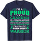 Traumatic Brain Injury Awareness TBI Grandma Warrior Gift T-Shirt - T-Shirt | Navy