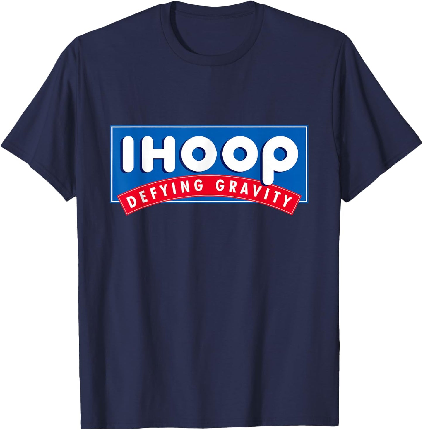 Ihoop I Hoop Defying Gravity - Basketball & Basketballer Small T-Shirt - T-Shirt | Navy
