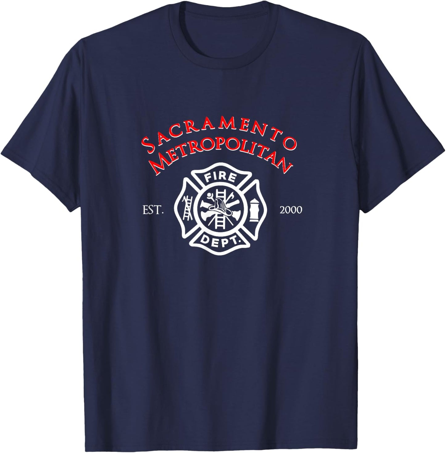 Sacramento Metropolitan Fire Division Firefighter T-Shirt - T-Shirt | Navy