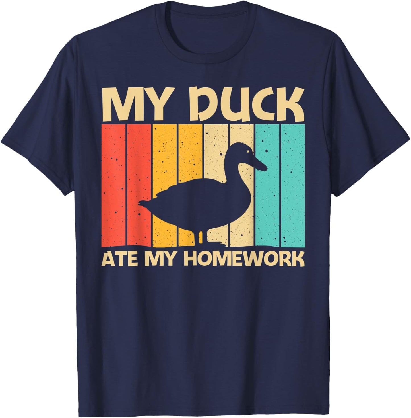 Funny Duck Design For Kids Boys Duck Farmer Hunting Lovers T-Shirt - T-Shirt | Navy