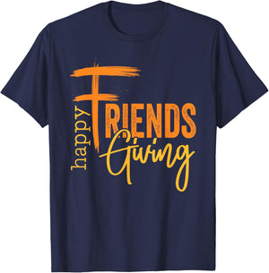 Happy Friendsgiving Squad Funny Thanksgiving T-Shirt - T-Shirt | Navy