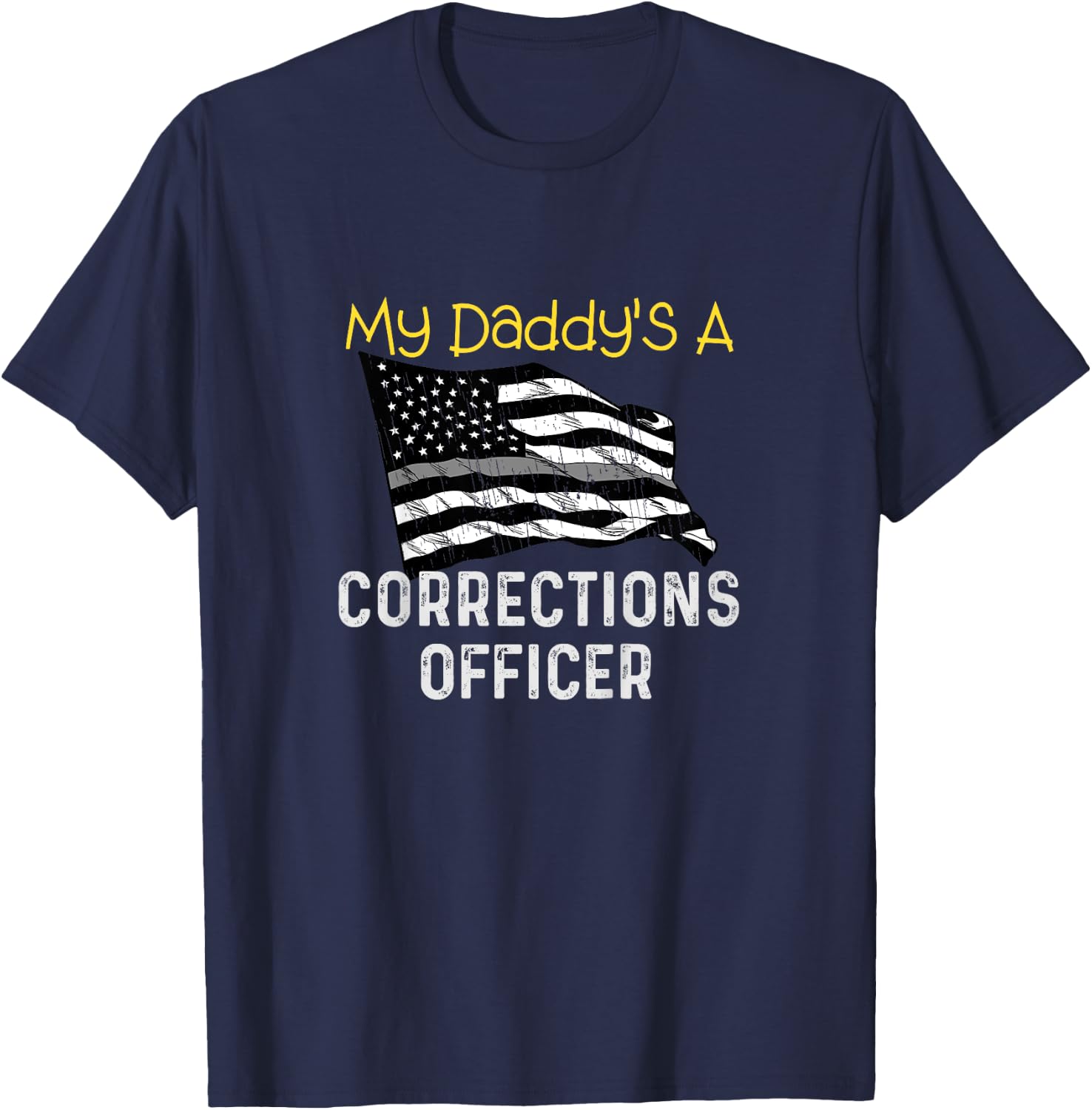 Corrections Officer Shirt Thin Silver Line Boys Girl Toddler T-Shirt - T-Shirt | Navy