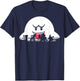 Super Mario Boo Trick Or Treat Halloween Silhouette T-Shirt - T-Shirt | Navy