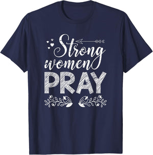 Strong Women Pray Jesus T-Shirt - T-Shirt | Navy