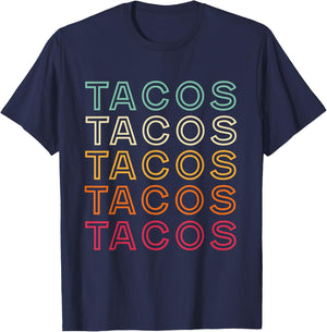 Retro Tacos Vintage Tacos T-Shirt - T-Shirt | Navy