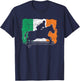 Ireland Flag Vintage Irish Flag Horse Jumping Equestrian T-Shirt - T-Shirt | Navy