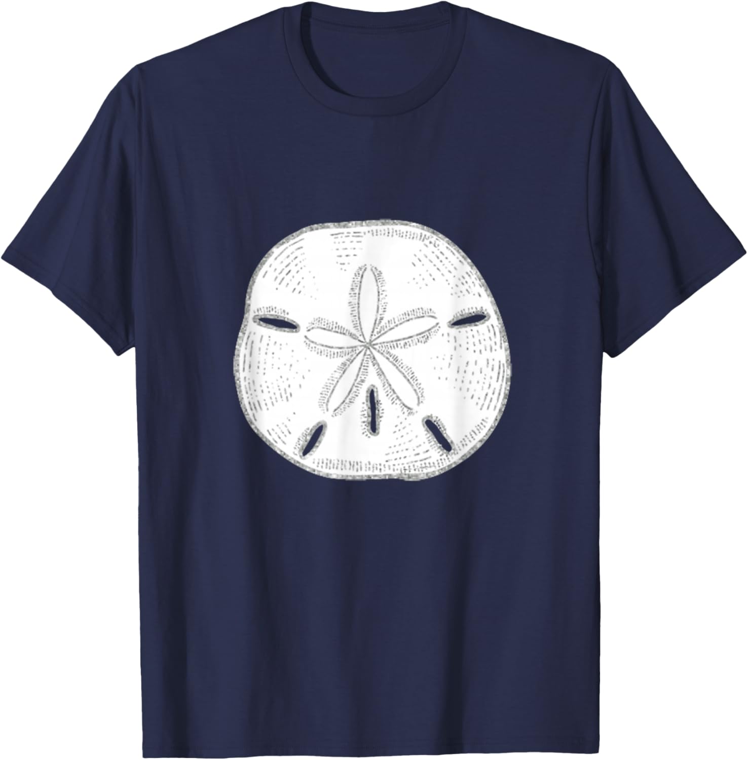 Sea Shells and Silver Sand Dollar T-Shirt - T-Shirt | Navy