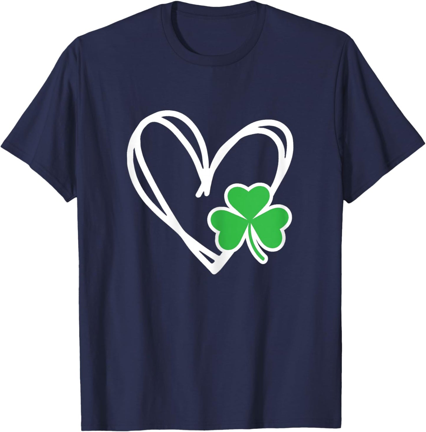 Shamrock Heart St Patricks Day Mommy and Me Matching T-Shirt - T-Shirt | Navy