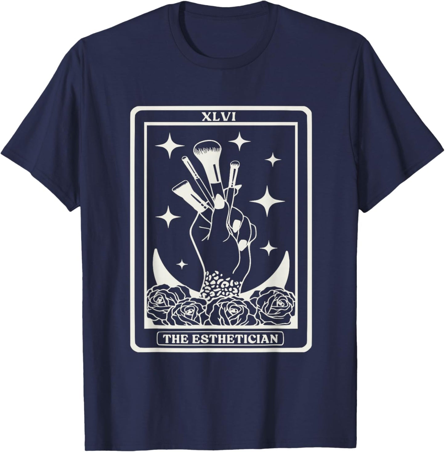 The Esthetician Tarot Card The Esthetician T-Shirt - T-Shirt | Navy