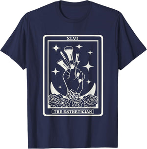 The Esthetician Tarot Card The Esthetician T-Shirt - T-Shirt | Navy