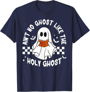Funny Ain't No Ghost Like The Holy Ghost Christian Halloween T-Shirt - T-Shirt | Navy