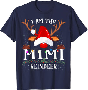 I Am The Mimi Reindeer Christmas Family T-Shirt - T-Shirt | Navy