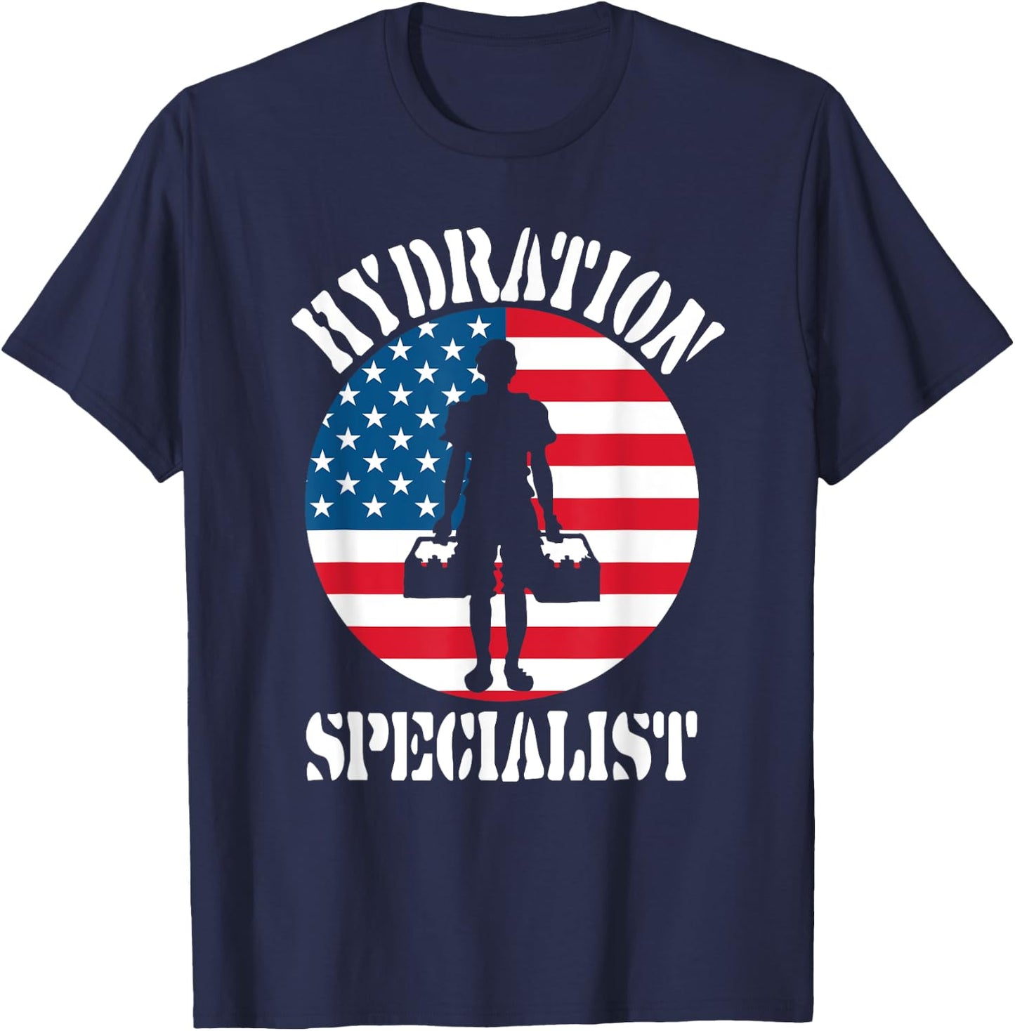 Hydration Specialist Team Manager Football Hydrated Waterboy T-Shirt - T-Shirt | Navy