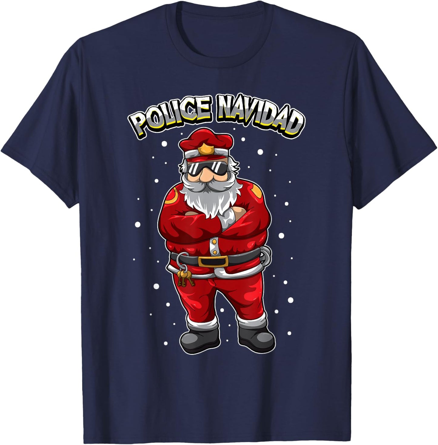 Police Navidad - Felize Navidad - Merry Xmas Officer T-Shirt - T-Shirt | Navy