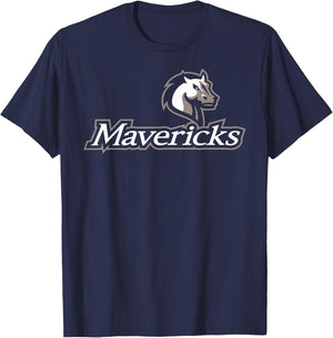 Mercy University Mavericks Mavs Logo T-Shirt - T-Shirt | Navy