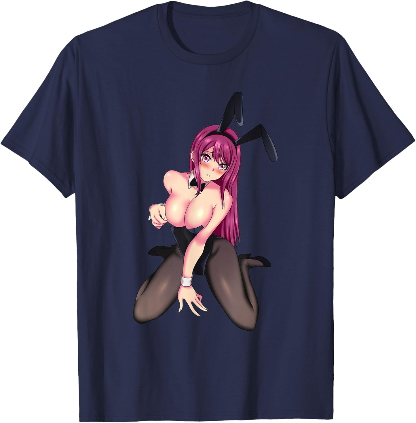 Perfect pretty japanese anime and manga kawaii bunny girl T-Shirt - T-Shirt | Navy