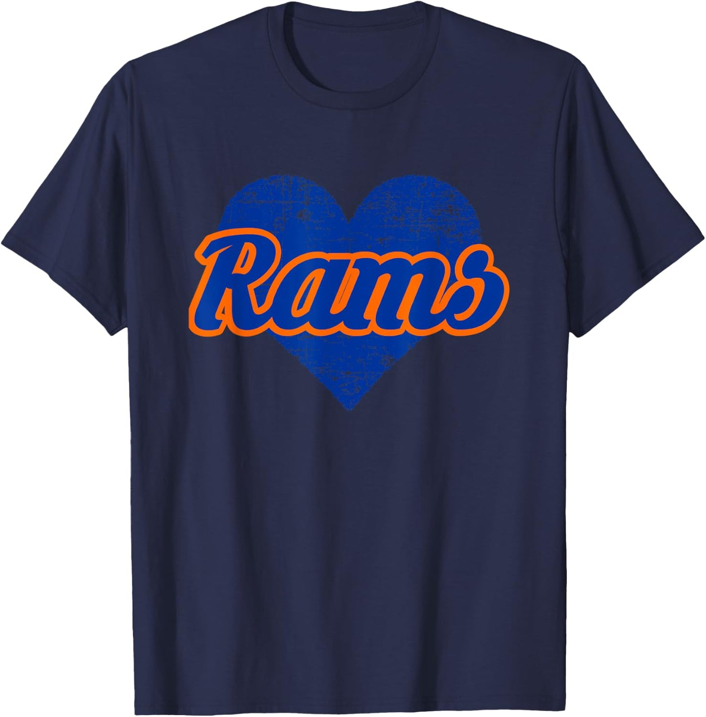 Starmount Rams Over Heart T-Shirt - T-Shirt | Navy