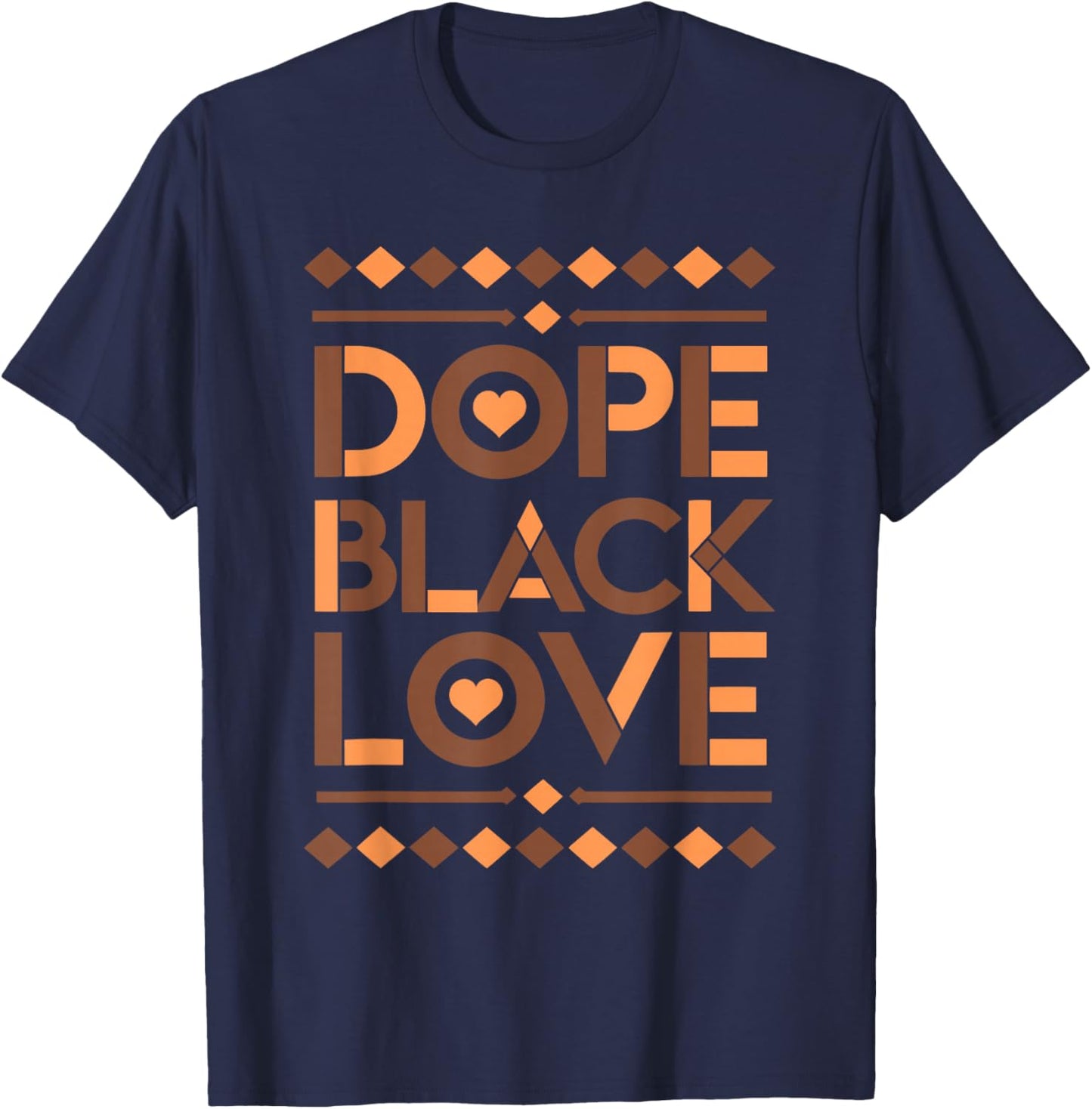 Dope Black Love Matching Married Couple Valentines Day T-Shirt - T-Shirt | Navy