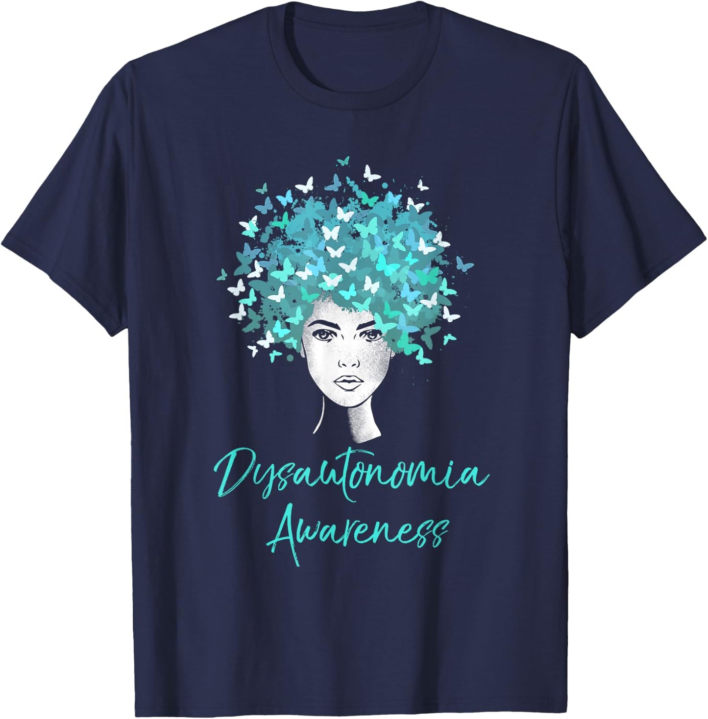 Dysautonomia Awareness Butterflies Gift T-Shirt - T-Shirt | Navy