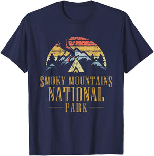 Great Smoky Mountains National Park Camping Hiking T Shirt T-Shirt - T-Shirt | Navy