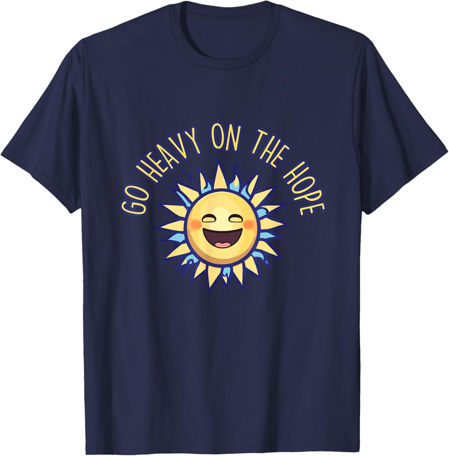 Hopeful Hearts Shine Brighter T-Shirt - T-Shirt | Navy