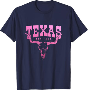 Texas Pride Est. 1845 TX Vintage Girls T-Shirt - T-Shirt | Navy