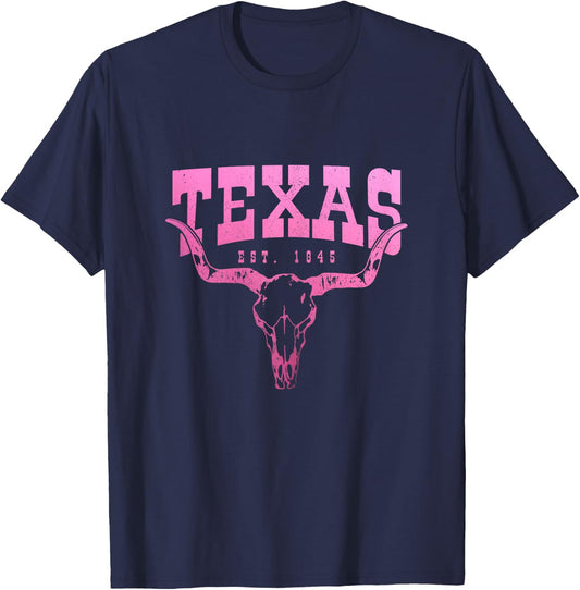 Texas Pride Est. 1845 TX Vintage Girls T-Shirt - T-Shirt | Navy