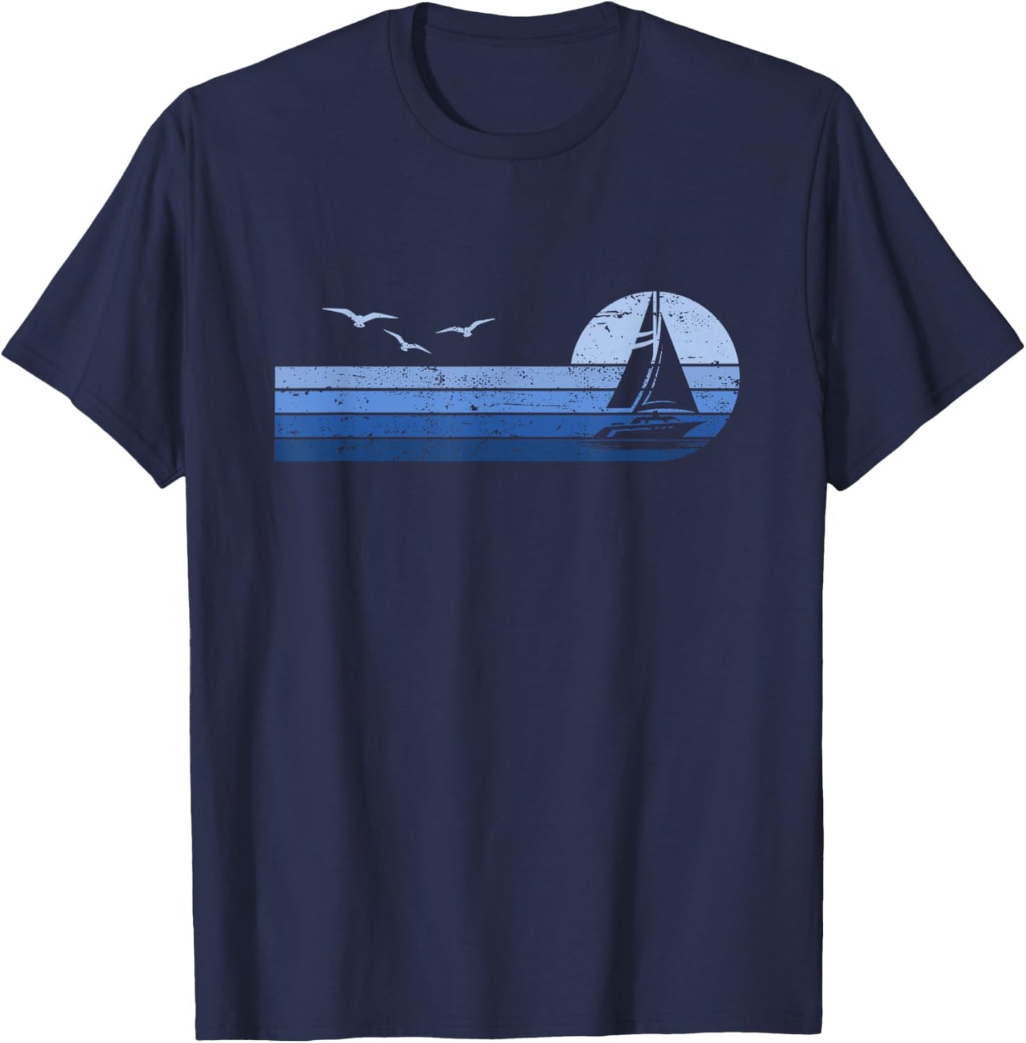 Segler Skipper Segelboot Kapitän Segeln T-Shirt - T-Shirt | Navy