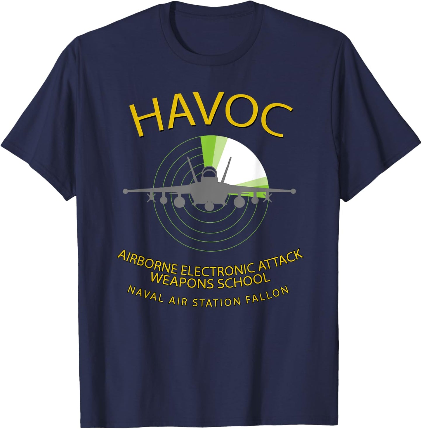 HAVOC Airborne Electronic Attack Weapons School EA-18 T-Shirt - T-Shirt | Navy