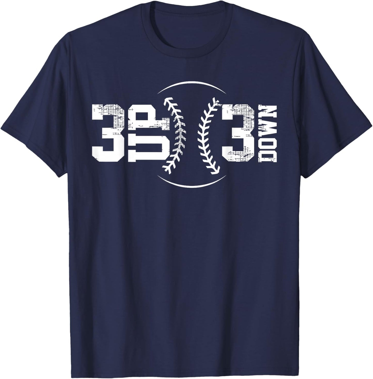3 UP 3 Down Baseball T-Shirt - T-Shirt | Navy