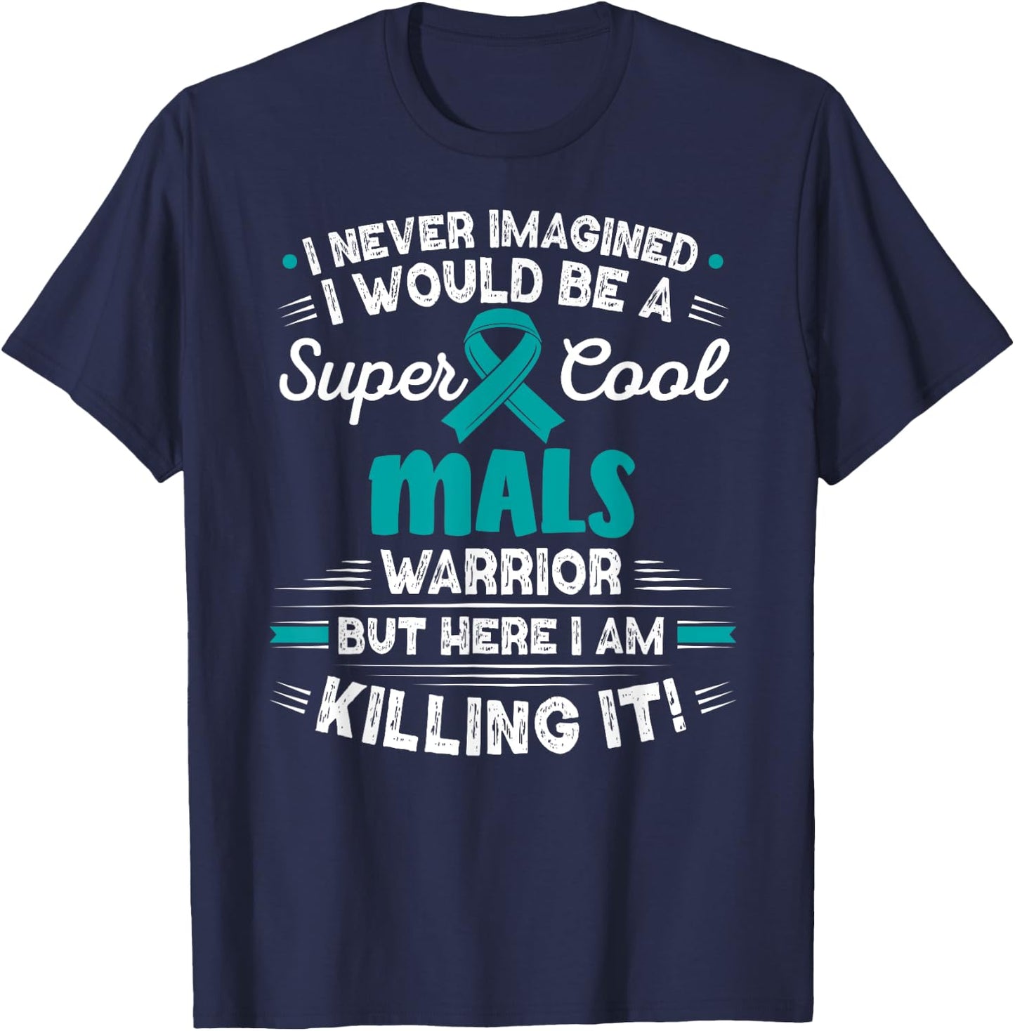 Median Arcuate Ligament Syndrome Cool MALS Warrior MALS T-Shirt - T-Shirt | Navy