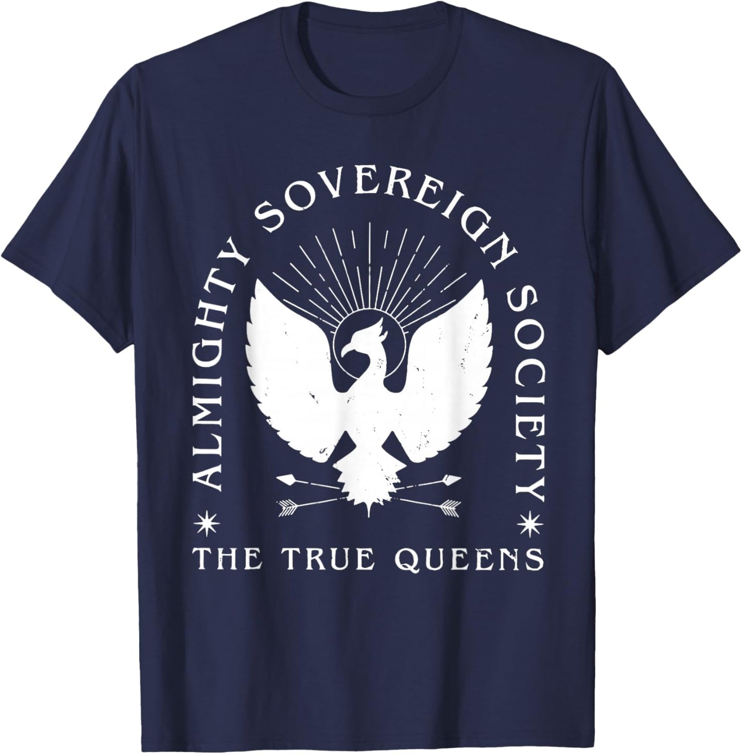 Almighty Sovereign Society | Zodiac Academy Geraldine Grus T-Shirt - T-Shirt | Navy