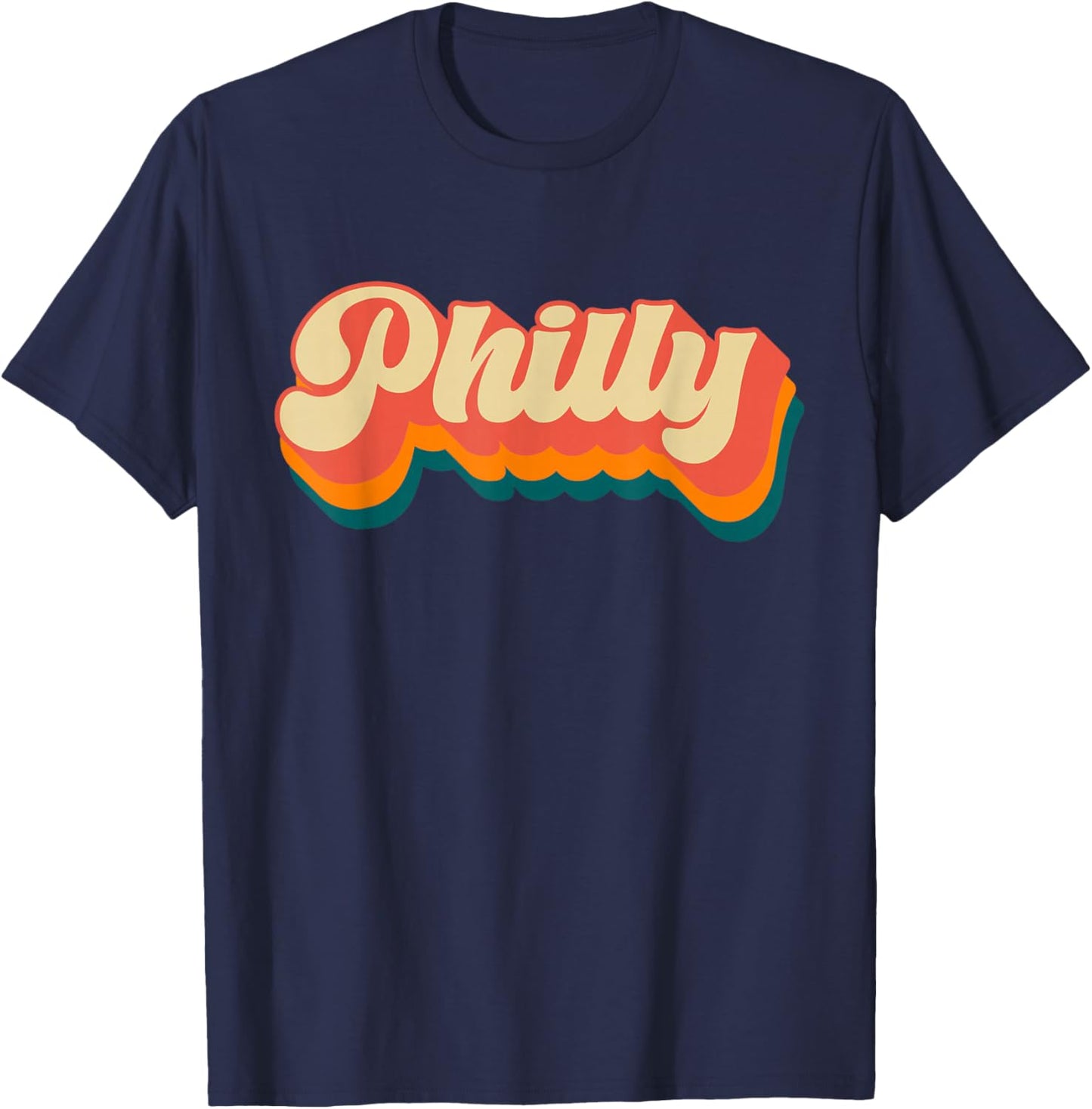 Retro Philly Philadelphia T-Shirt - T-Shirt | Navy