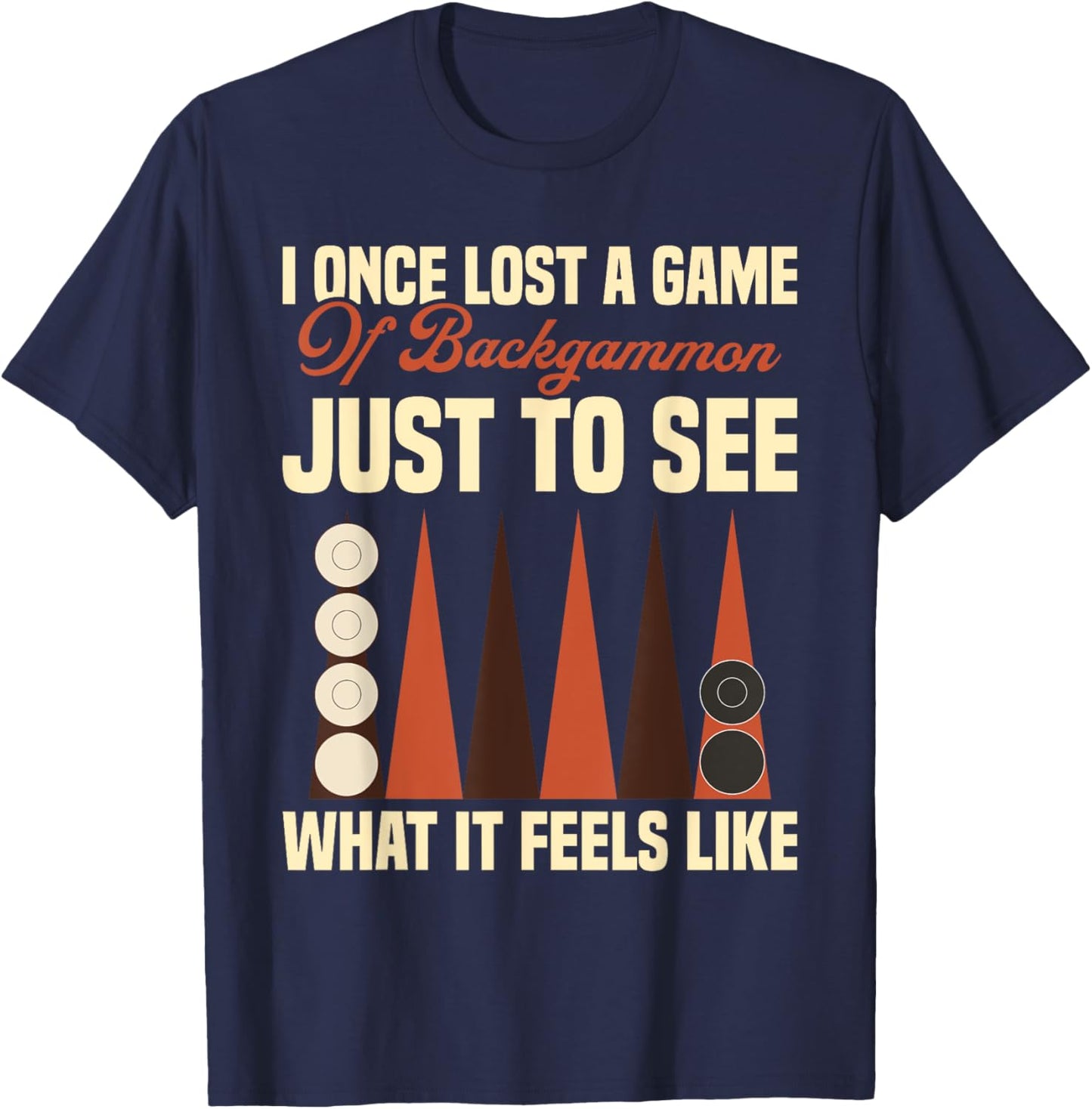 Backgammon Board Game Player Chips Pieces Backgammon T-Shirt - T-Shirt | Navy