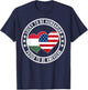 Lucky To Be Hungarian Proud To Be American Hungary USA Flag T-Shirt - T-Shirt | Navy