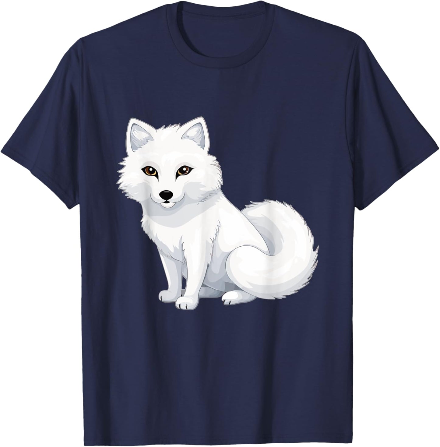 Arctic Fox Artic Animals Cute Artic Fox Lover Pajamas T-Shirt - T-Shirt | Navy