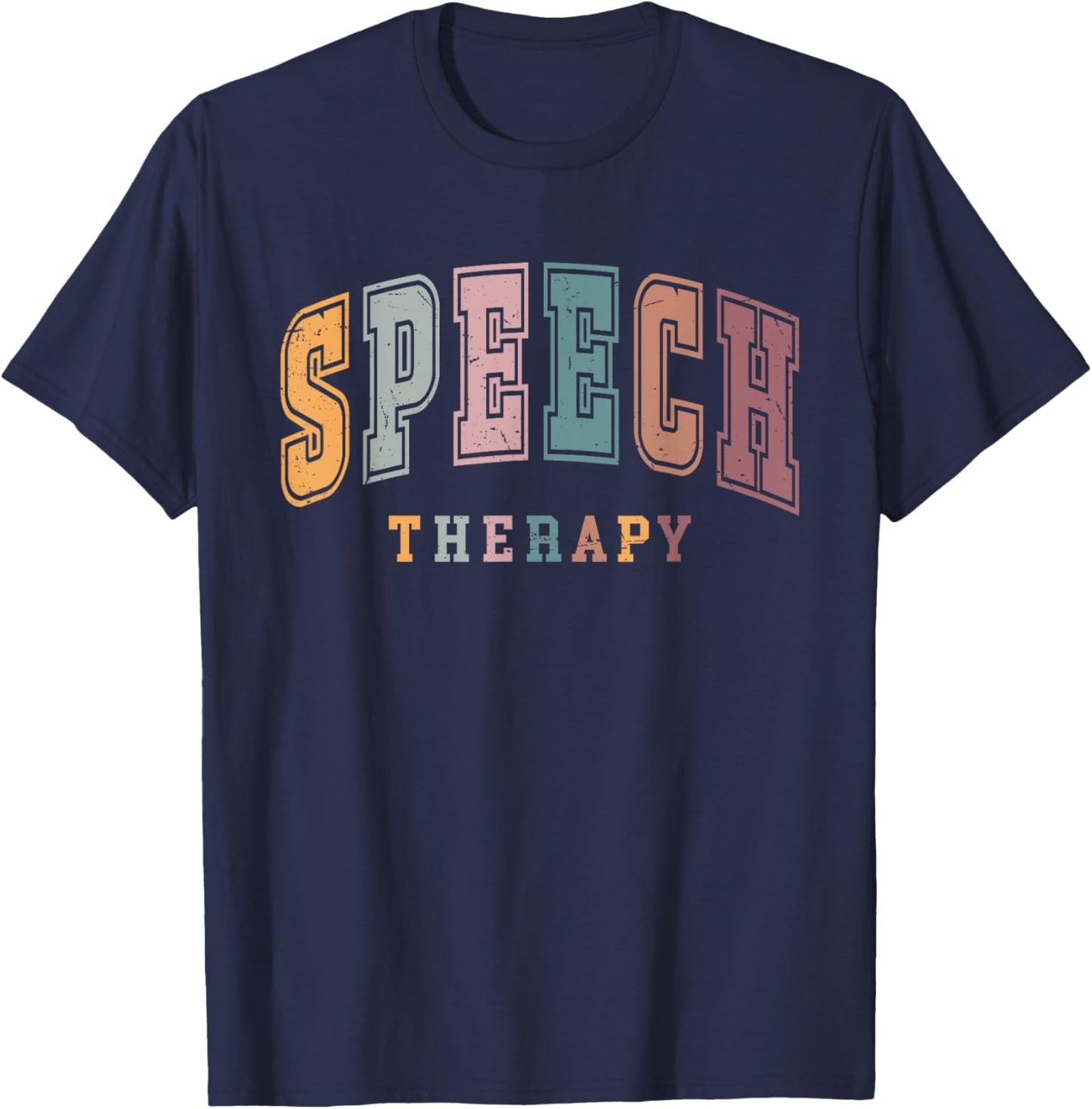 Vintage Speech Therapy SLP Speech Language Pathologist Team T-Shirt - T-Shirt | Navy