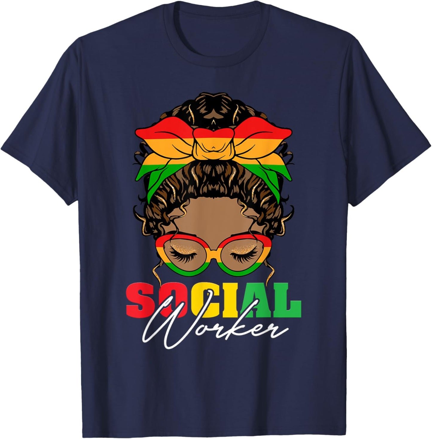 Black History Month Social Worker Social Work Month Women T-Shirt - T-Shirt | Navy