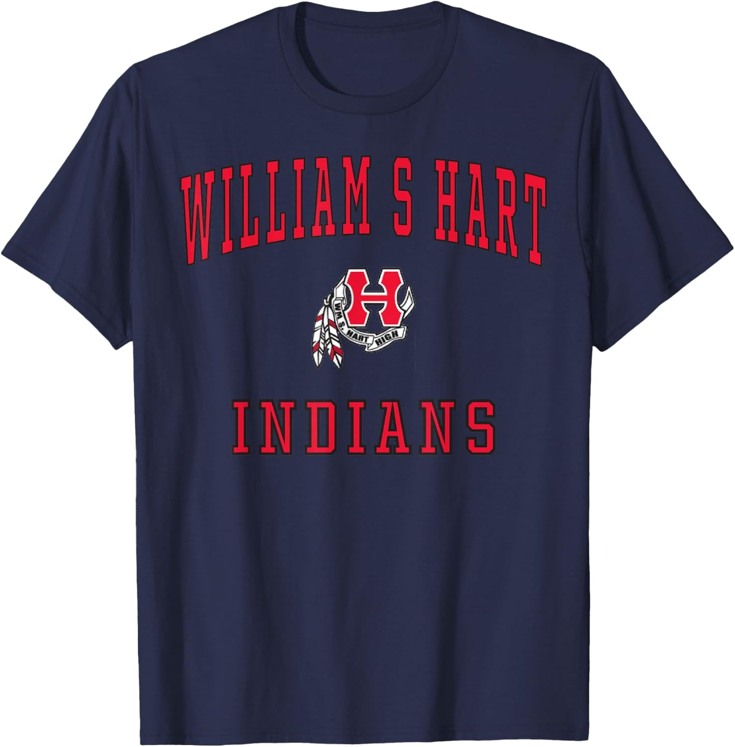 William S Hart High School Indians C1 T-Shirt - T-Shirt | Navy